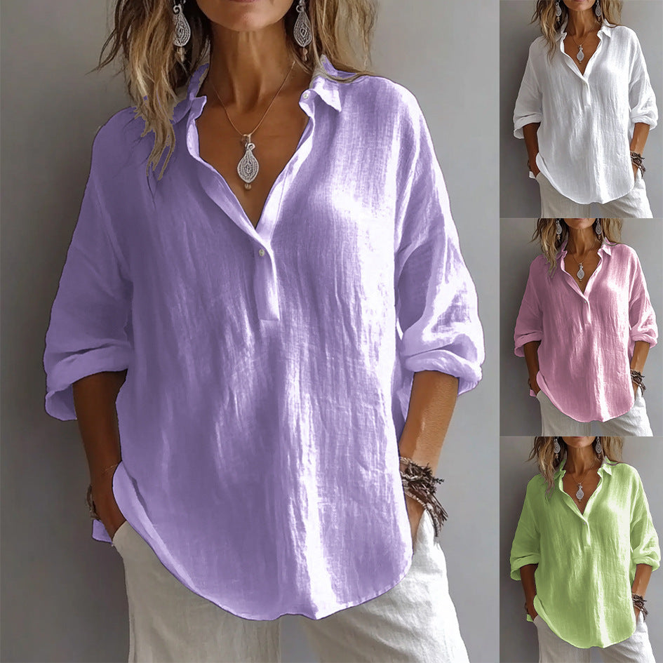 Elysia V-Hals Bluse | Letvægt, Elegant Drapering 4