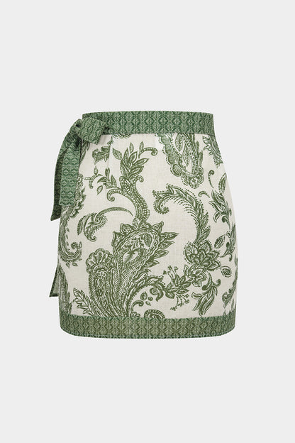 Alina Maxi Nederdel | Asymmetrisk Blomsterprint, Elegant Design 1
