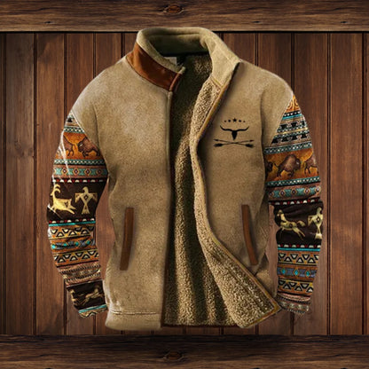 Astra Fleece Jakke | Sherpa For, Aztekisk Mønster 0