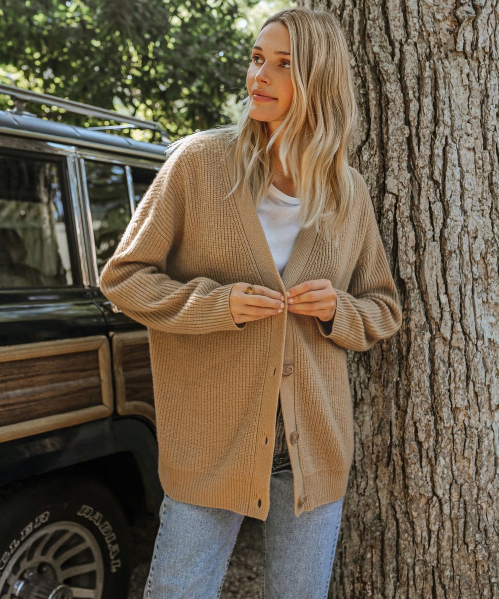 Astrid Cardigan Dame | 100% Kashmir, V-Hals, Klassisk Pasform 8