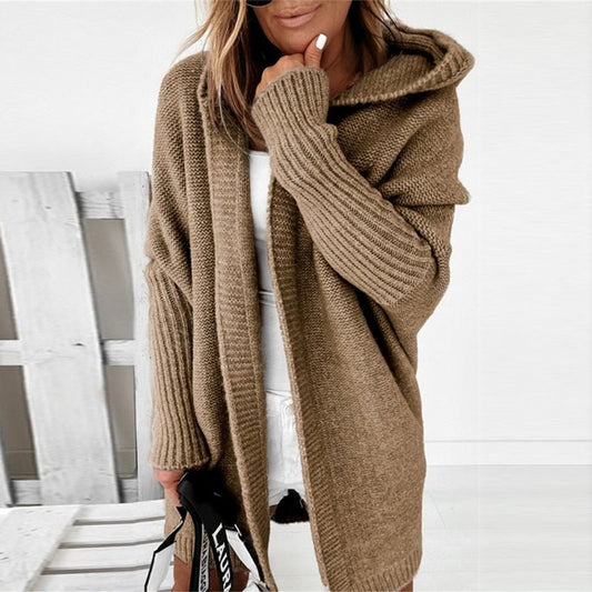 Ava Hættecardigan | Oversized med Flagermusærmer til Kvinder 0