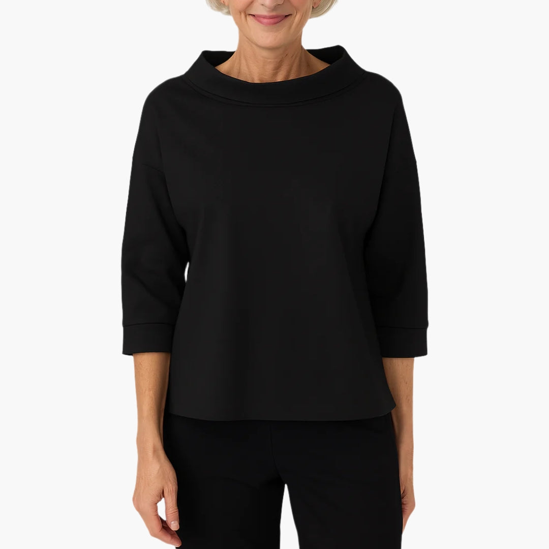 Bela Boat Neck Top | 3/4 Ærmer, Afslappet Pasform 2