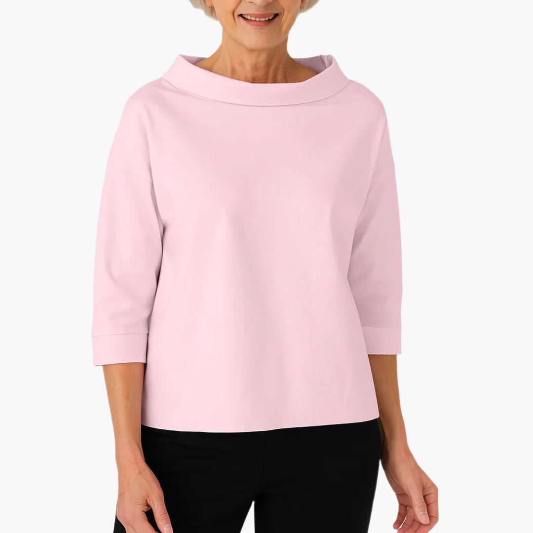 Bela Boat Neck Top | 3/4 Ærmer, Afslappet Pasform 3