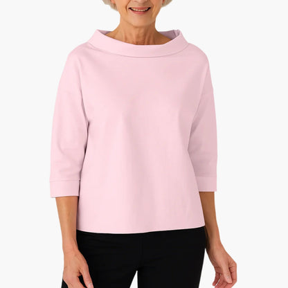 Bela Boat Neck Top | 3/4 Ærmer, Afslappet Pasform 3