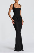 Bella Bodycon Midi Dress | Ærmeløs, Firkantet Halsudskæring