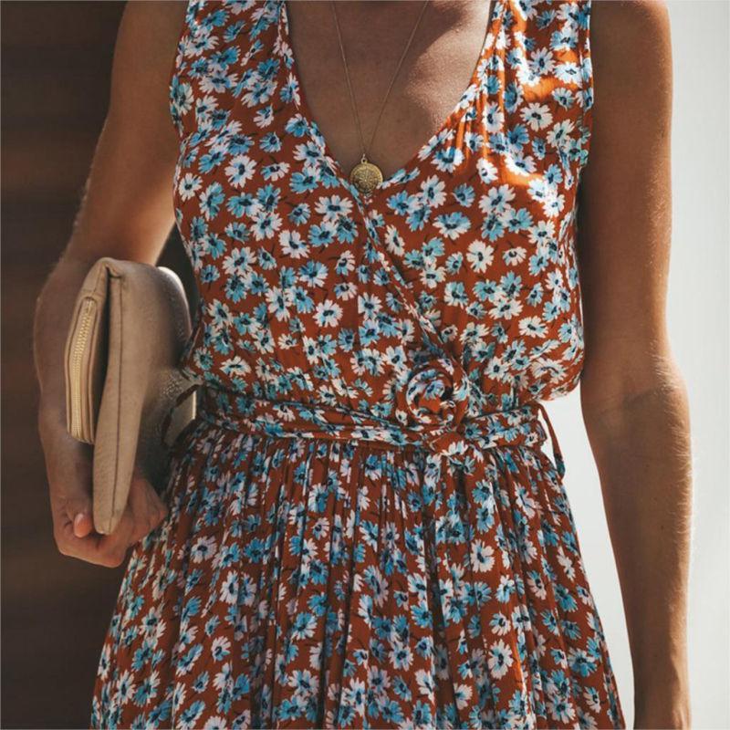 Bella Maxi Kjole | Blomsterprint, Letvægt, Lange ærmer 2