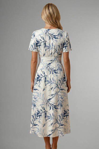Bella Sommerkjole | Blomstret V-Hals A-Line til Kvinder 2