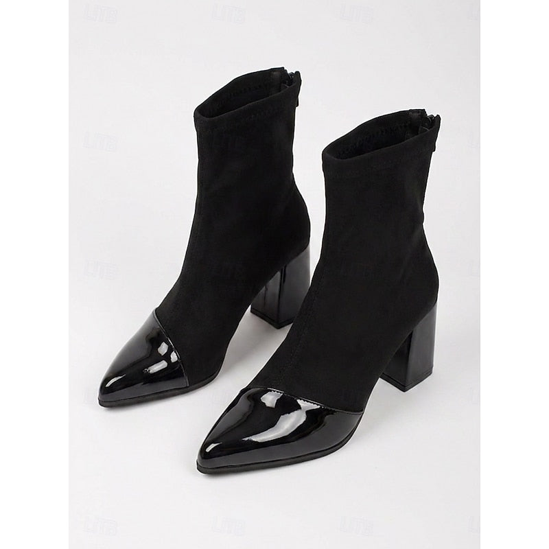 Breeze Ankelstøvler Dame | Cap-Toe, Chunky Blokhæl, Tætsiddende Pasform 0