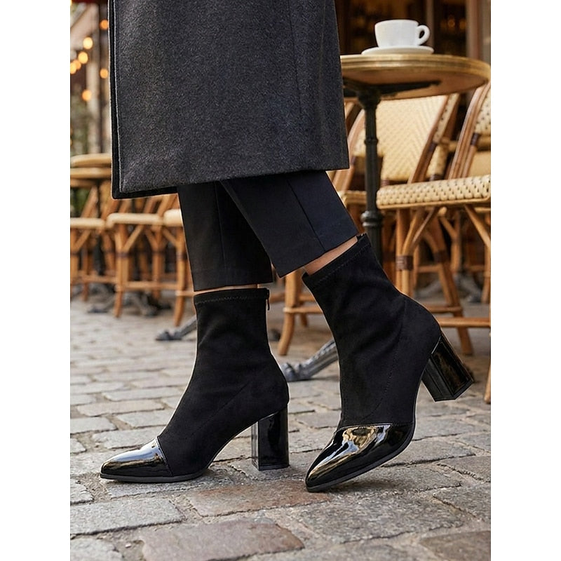 Breeze Ankelstøvler Dame | Cap-Toe, Chunky Blokhæl, Tætsiddende Pasform 1
