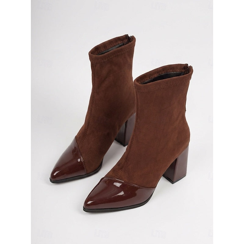 Breeze Ankelstøvler Dame | Cap-Toe, Chunky Blokhæl, Tætsiddende Pasform 6