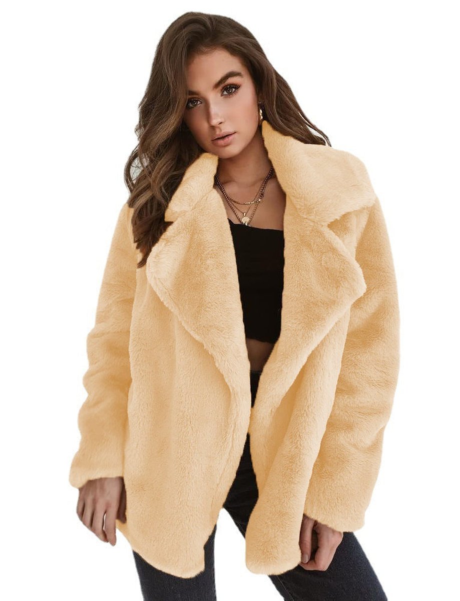 Celia Imiteret Pelsfrakke | Fluffy Oversize Kort Model til Kvinder 4