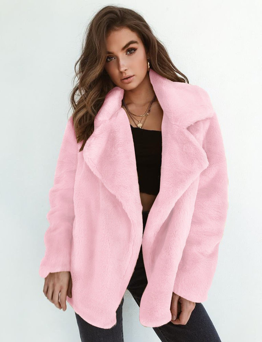 Celia Imiteret Pelsfrakke | Fluffy Oversize Kort Model til Kvinder 8