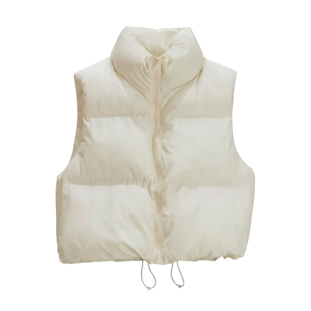 Cira Cropped Puffer Gilet | Standkrave, Quiltet Design 5