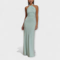 Cira Halter Maxi Kjole | Slinky Materiale, Elegant Draperet Design