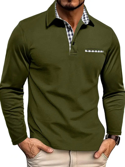 Cris Langærmet Poloshirt til Mænd | Blødt og Varmende Materiale 2