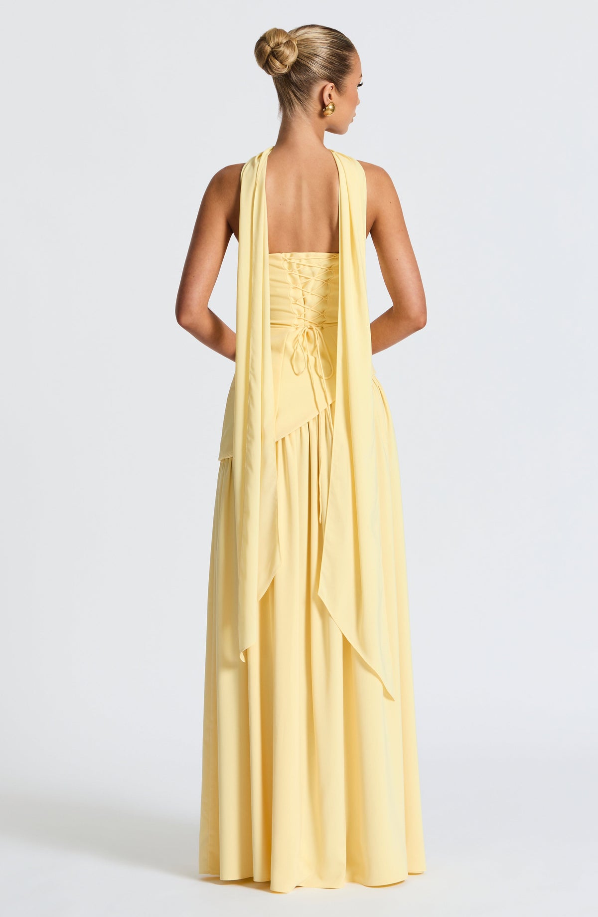 Dalia Maxikjole | Stropløs med Bandeau Top og Asymmetrisk Slids 3