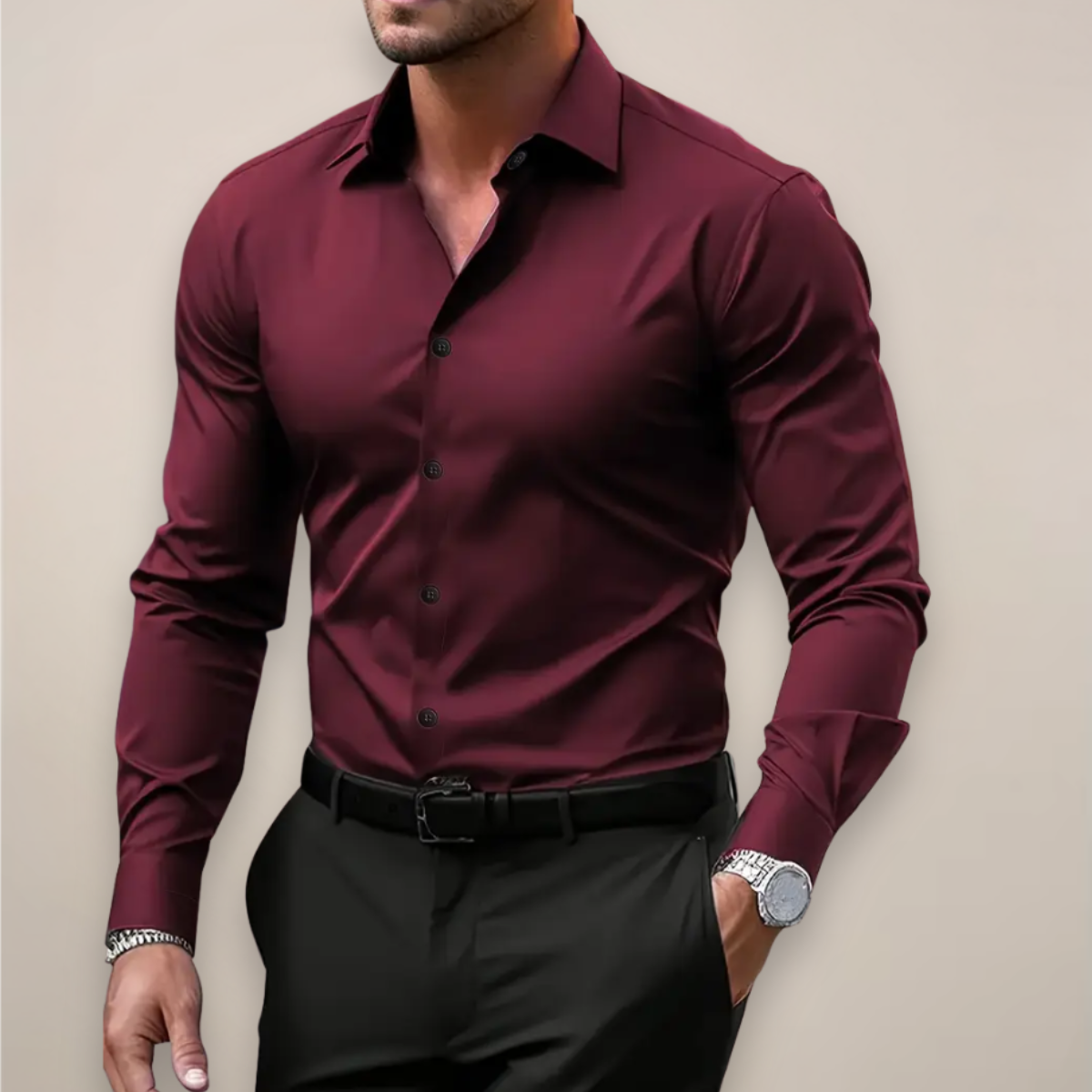 Daniel Slim Fit Herreskjorte | Stilfuld Forårsmodel 1