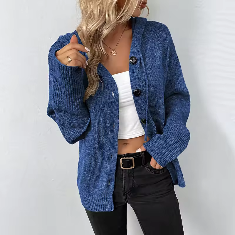 Dona Cardigan | Knaplukning, Ribdetaljer, Afslappet Fit 3