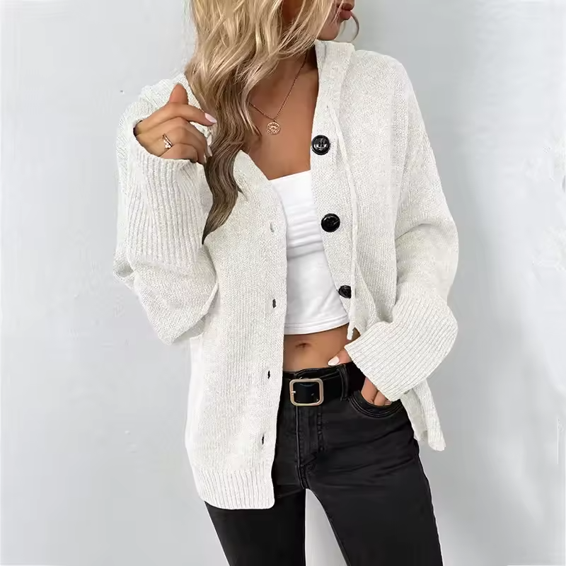 Dona Cardigan | Knaplukning, Ribdetaljer, Afslappet Fit 6