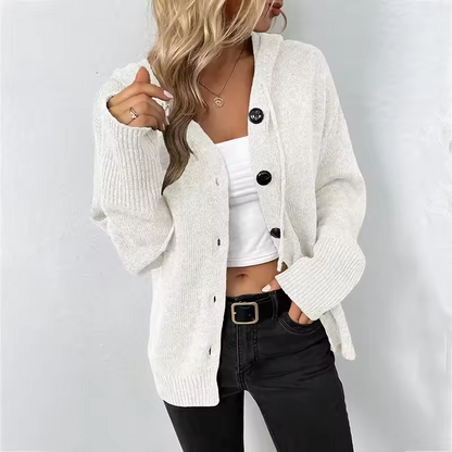 Dona Cardigan | Knaplukning, Ribdetaljer, Afslappet Fit 6