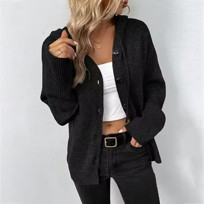 Dona Cardigan | Knaplukning, Ribdetaljer, Afslappet Fit 7