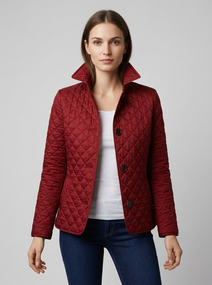 Elara Quiltet Jakke | Klassisk Design med Knaplukning 1