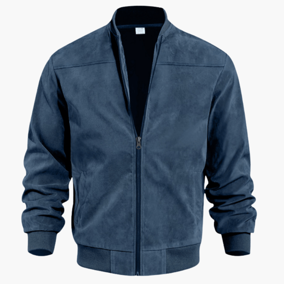 Elias Bomber Jakke Herre | Ruskind, Casual Lynlås 6