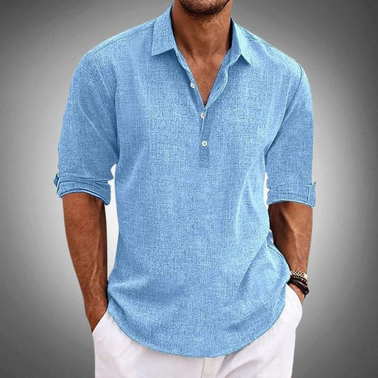 Birk Polo Shirt | Klassisk Pasform, Hørmateriale 0