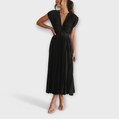 Elysia Midi Kjole | Plisseret, Letvægts, Rose Red 8