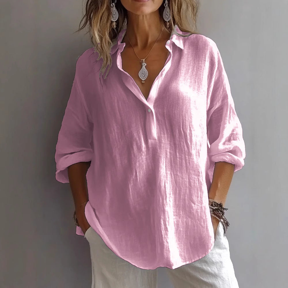 Elysia V-Hals Bluse | Letvægt, Elegant Drapering 1
