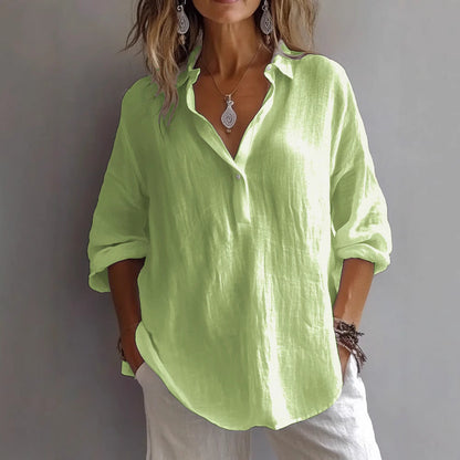 Elysia V-Hals Bluse | Letvægt, Elegant Drapering 2