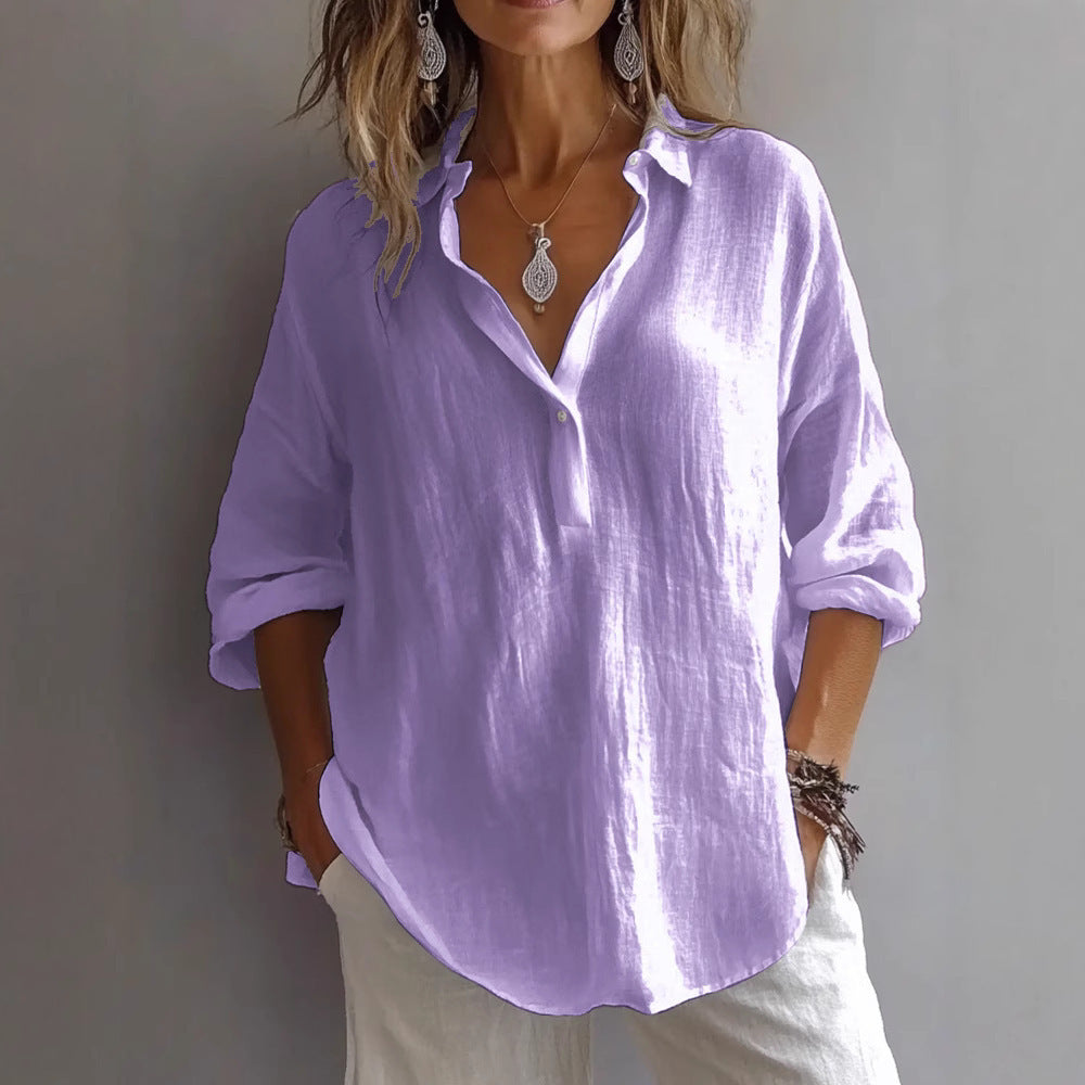 Elysia V-Hals Bluse | Letvægt, Elegant Drapering 3
