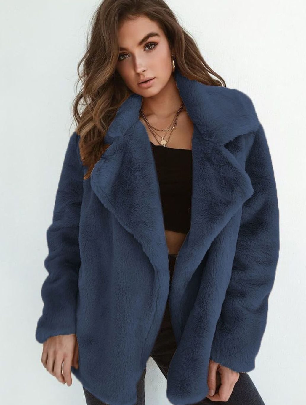 Annelise | Lodden jakke med brede revers og oversized snit
