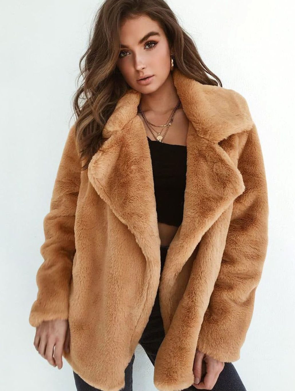 Annelise | Lodden jakke med brede revers og oversized snit