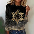 Eugèva Sweater | Guld Snefnug, Sort Strik
