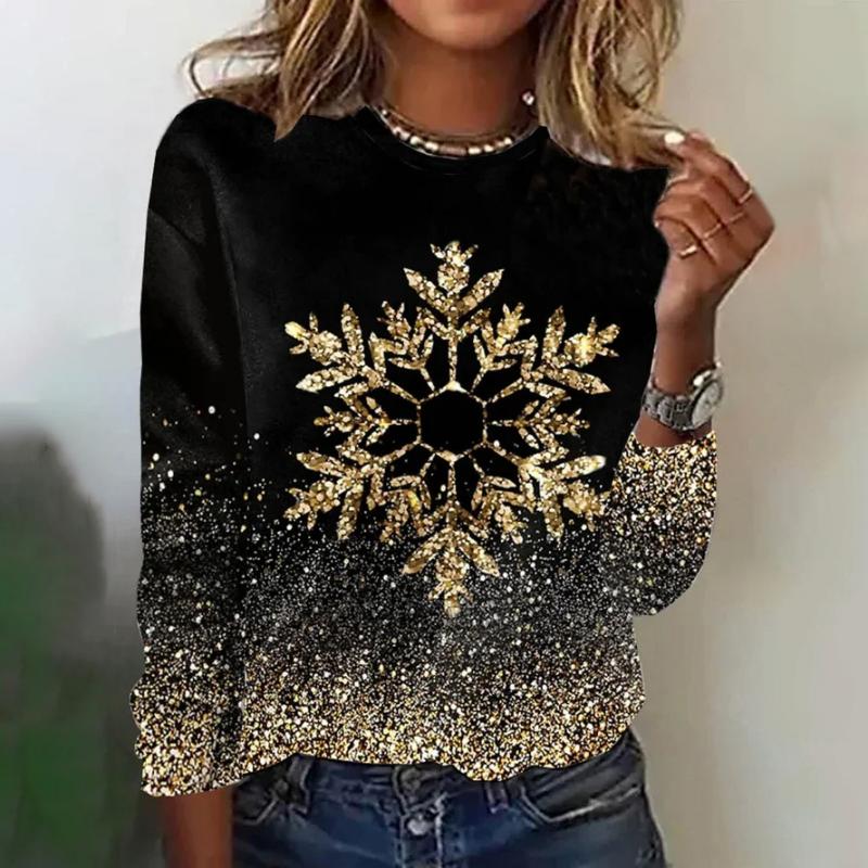 Eugèva Sweater | Guld Snefnug, Sort Strik 0