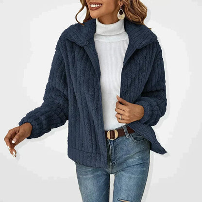 Fina Cardigan Dame | Blød Fleece med Lynlås, Størrelse S-5XL 3