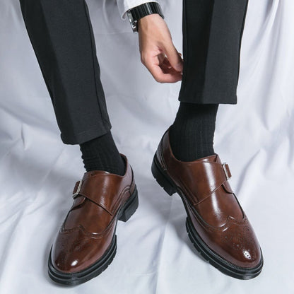 Frederik Herresko | Monk Strap Wingtip Brogue Læderlook 5