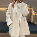 Freja Oversize Cardigan Dame | Strikket, Løst Snit, Lommer