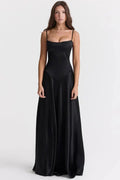 Gabriella Satin Corset Maxi Dress | Silkeagtig Satin, Korset-Design
