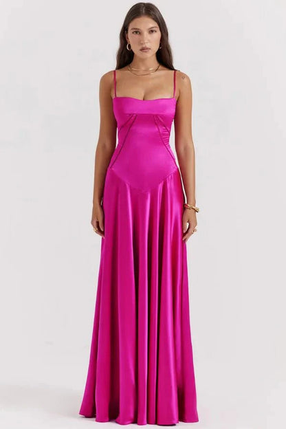 Gabriella Satin Corset Maxi Dress | Silkeagtig Satin, Korset-Design 3
