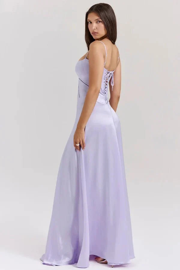 Gabriella Satin Corset Maxi Dress | Silkeagtig Satin, Korset-Design 5