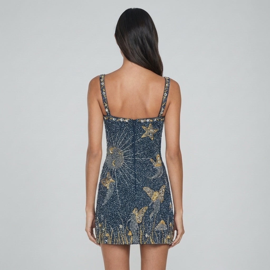 Gala Mini Dress | Ærmeløs Bodycon med Sideslids, Letvægtsstof 2