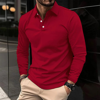 Galen Langærmet Poloshirt | Tidløst Design, Slank Pasform 5