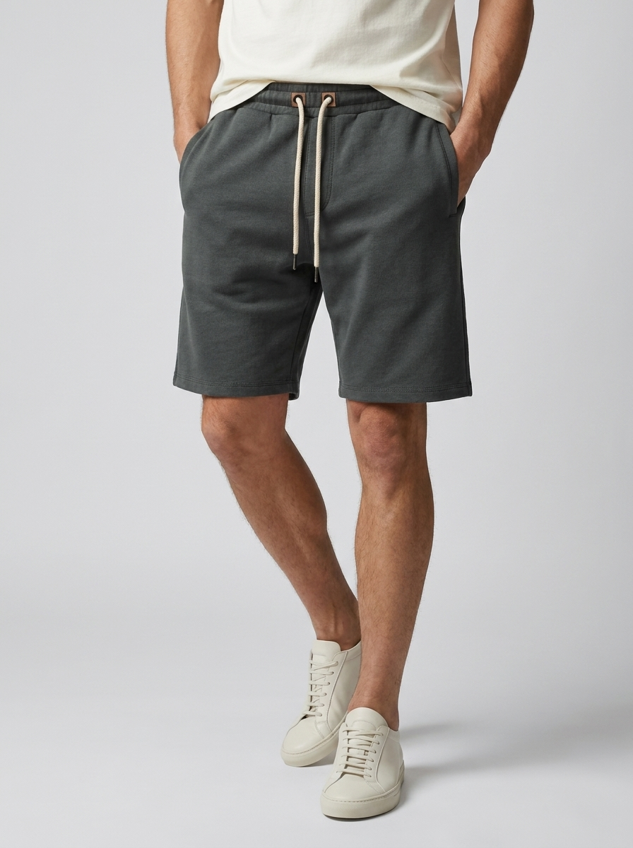 Harlan Sweatshorts Herre | Elastisk Talje, Sidelommer, Afslappet Pasform 0