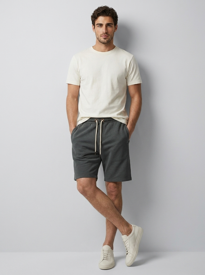 Harlan Sweatshorts Herre | Elastisk Talje, Sidelommer, Afslappet Pasform 1