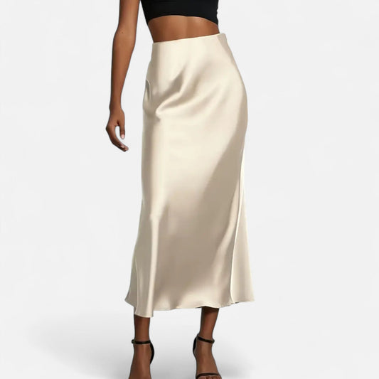 Hilda A-line Midi Nederdel | Højtaljet, Elegant Design 0