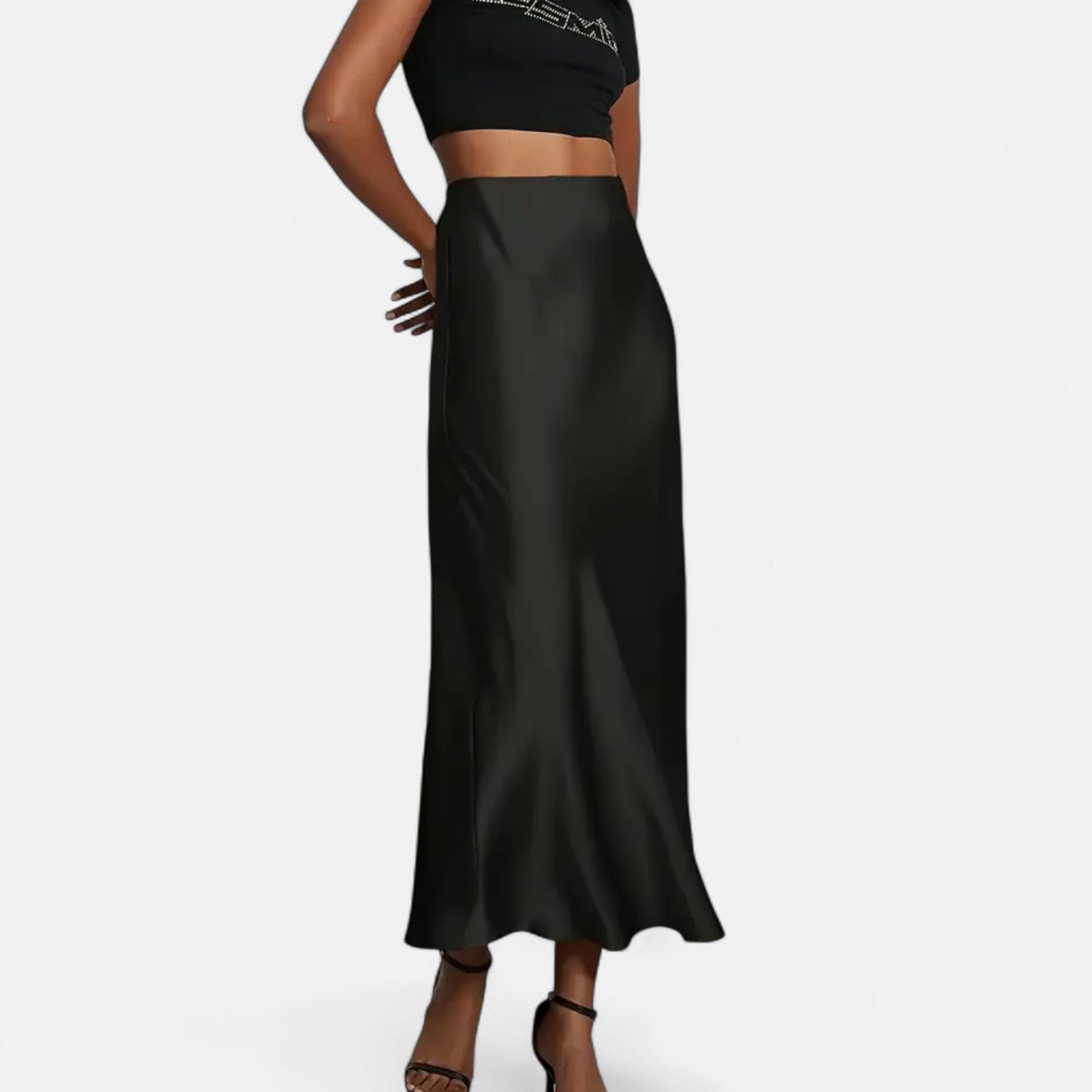 Hilda A-line Midi Nederdel | Højtaljet, Elegant Design 4
