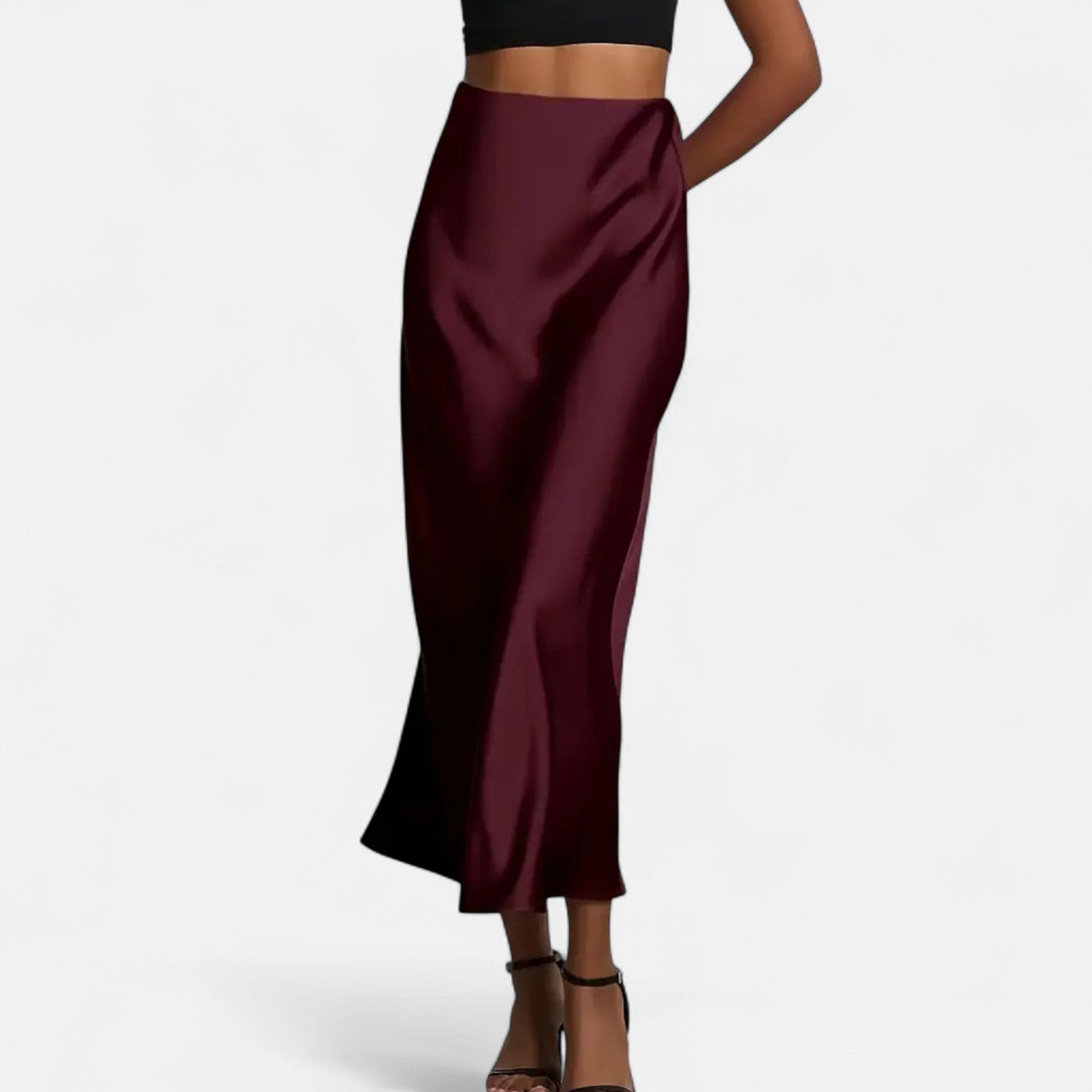 Hilda A-line Midi Nederdel | Højtaljet, Elegant Design 7