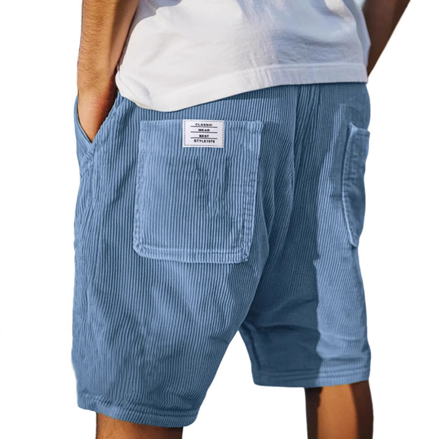 Hugo Herre Shorts | Elastisk Linning, Fløjlslook, Praktisk Baglomme 2